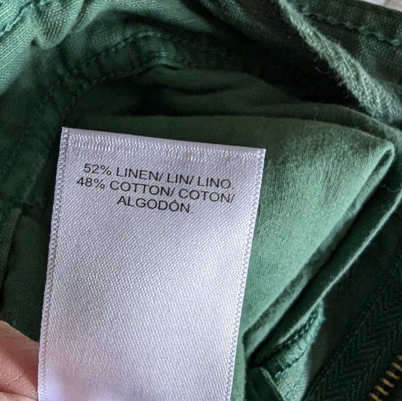 Lucky Brand Linen Blend 9" Casual Shorts, Size 31, Green - Picture 4 of 6